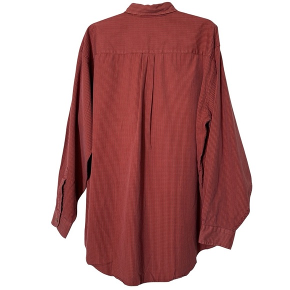 L.L. Bean Red Microcheck Shirt Men’s Large – Made in Hong Kong - Picture 2 of 5
